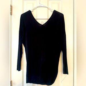 Black Backless Shirt